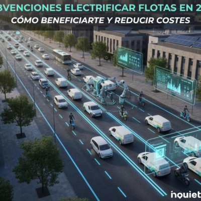 Vehículos eléctricos en ciudad conectada, electrificación de flotas y movilidad sostenible
